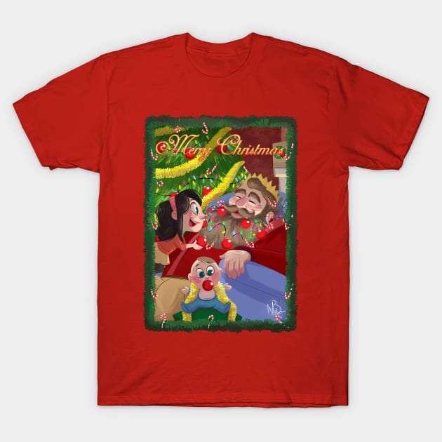 Christmas Beard T-Shirt by Niall Byrne